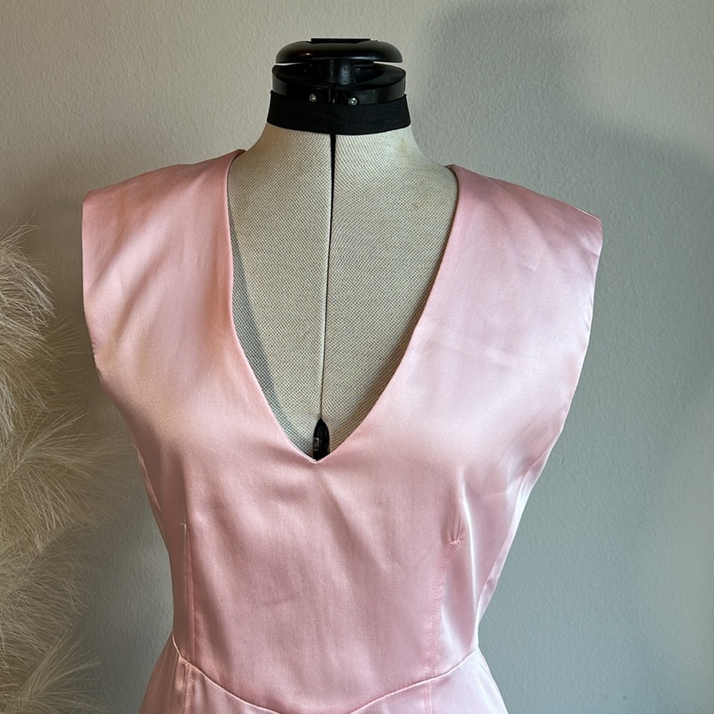 Zara Pink Pastel Satin Sleeveless 90’s Mini Dress NWT - Picture 8 of 11